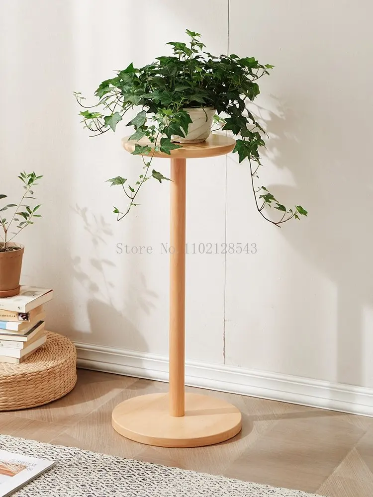 Small Durable Wood Planter Pot Trays Flower Pot Rack Floor Standing Bonsai Holder Home Garden Indoor Display Plant Stand