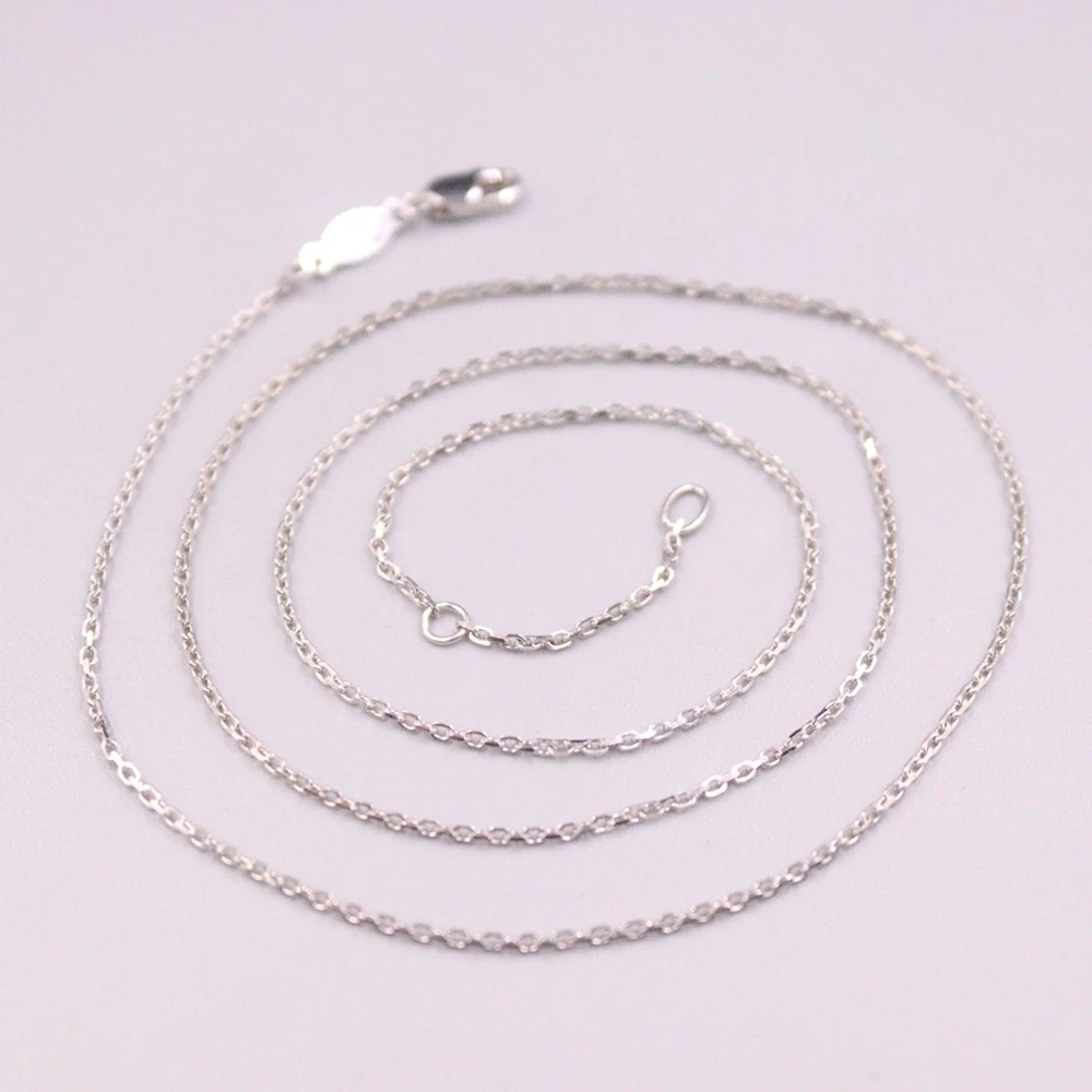 

Real Pure Platinum 950 Chain Women 1mm Square O Adjustable Necklace 3.08g /45cm