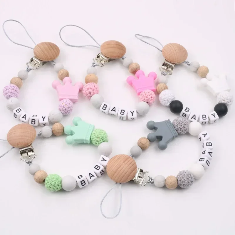 Baby Komfort Schnuller Kette Kinder Buche Holz Silikon nicht Bisphenol Schnuller Kette Kinder