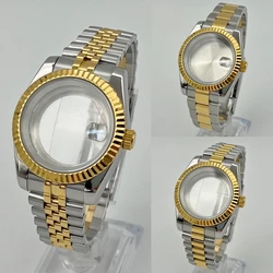 Silver+gold 36mm/39mm case, wholesale NH35 case set, sapphire, suitable for NH35 NH36 movement,