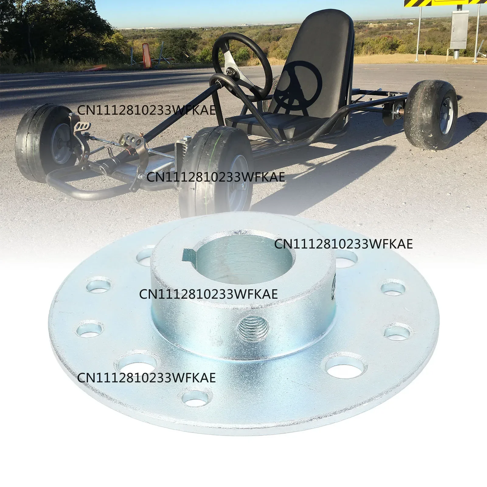 1 Inch Go Kart Bore Rear Sprocket Brake Hub Adapter with 1/4 Inch Keyway for Predator 212cc 196cc 6.5hp Go Kart Dune Buggies