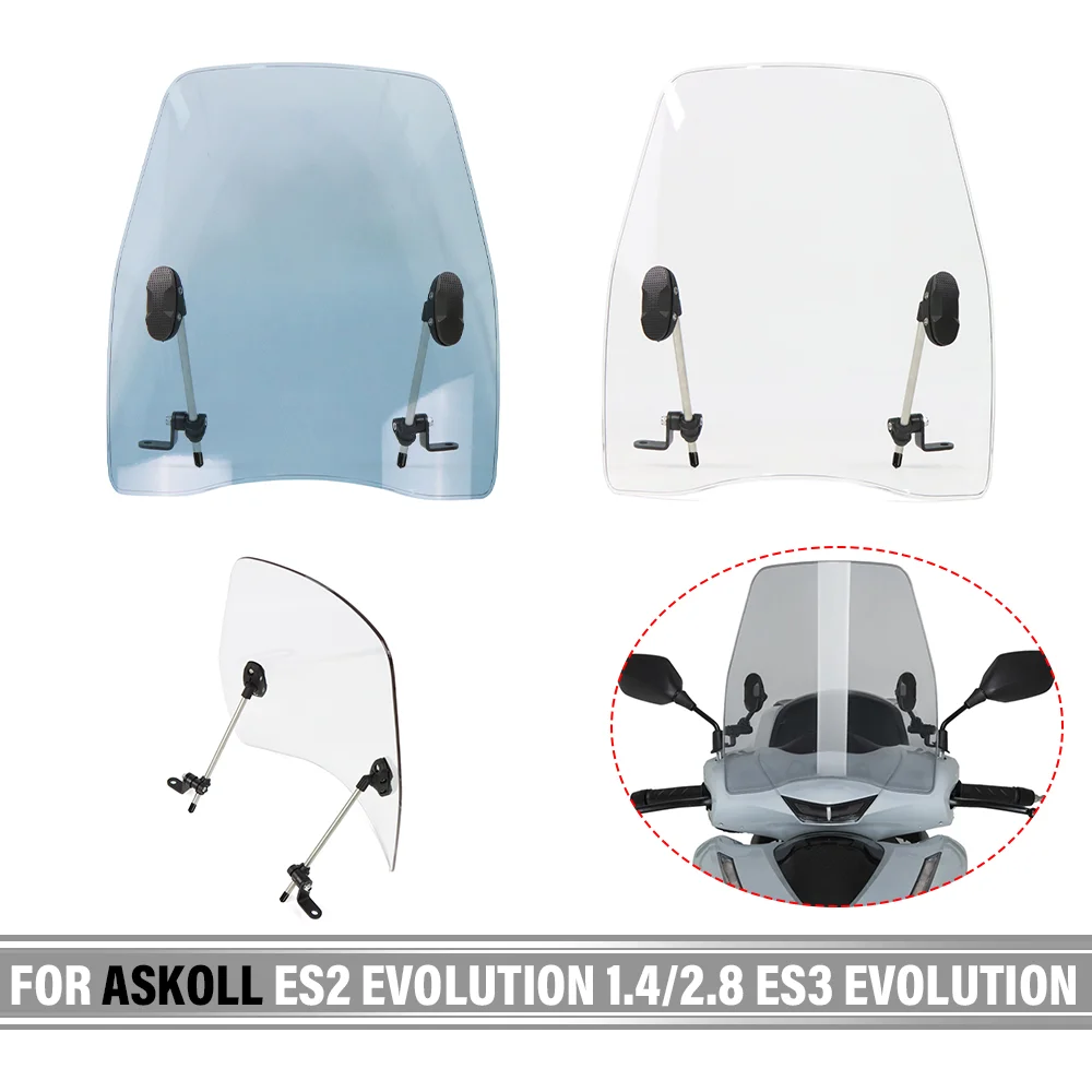 

Electric Scooter Front Windshield Windscreen FOR ASKOLL ES2 EVOLUTION 1.4 2.8 ES3 EVOLUTION Motorcycle Wind Deflectors Air Visor