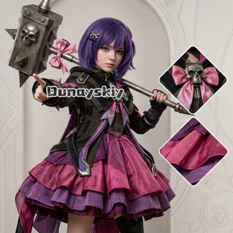 Nuevo disfraz de cosplay de Genshin Impact Anime Prune para mujer, conjunto completo de Loita para fiesta de Halloween, uniforme de rol para mujer adulta, ropa de sirvienta