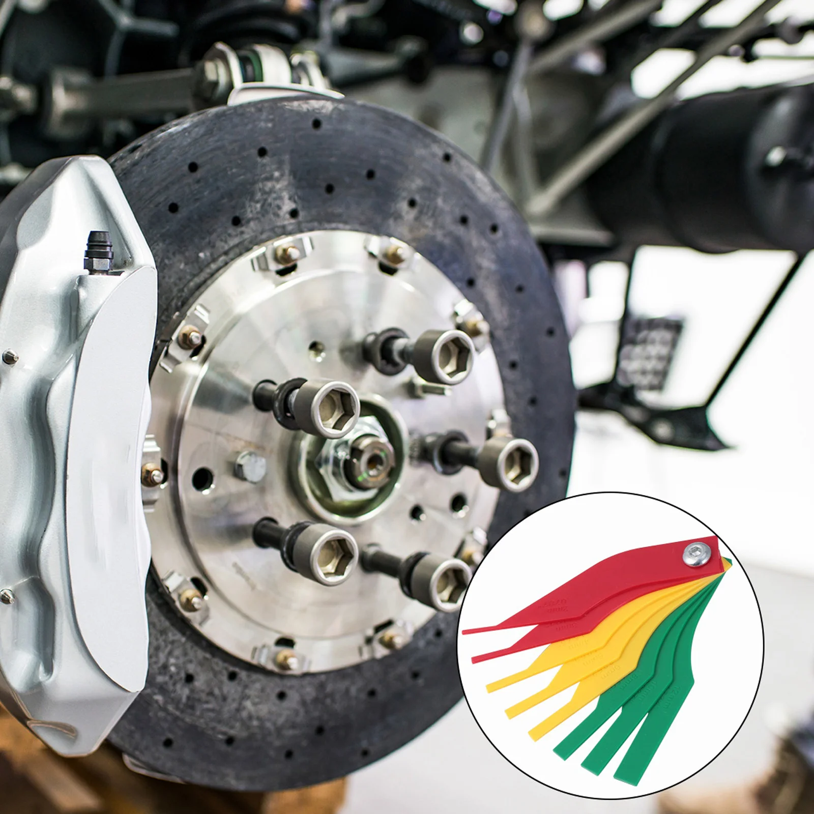 

Brake Pad Thickness Gauge Professional Car Brake Pads Measuring Scale Tool for Automotive Repair Brakepads Ruler