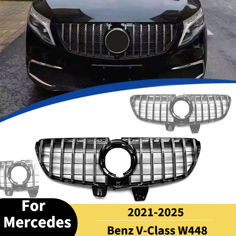 

Для Mercedes Benz V-Class W448 2021-2025 Решетки переднего бампера автомобиля Капот Комплекты кузова Гоночные грили Аксессуары Решетка капота Тюнинг