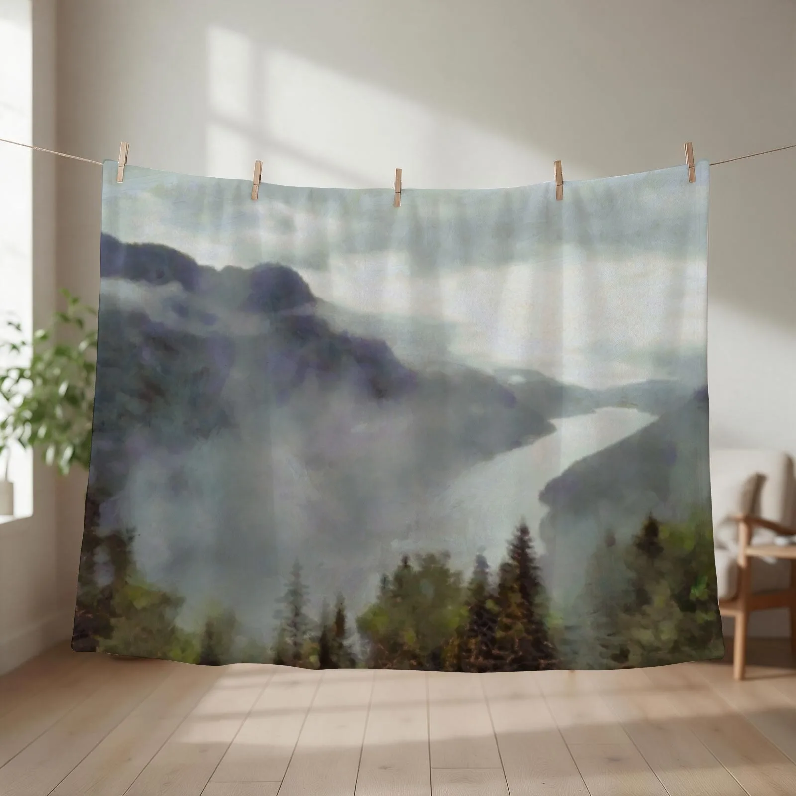 Bruinen River Throw Blanket couch cozy soft plush fuzzy picnic outdoor blanket