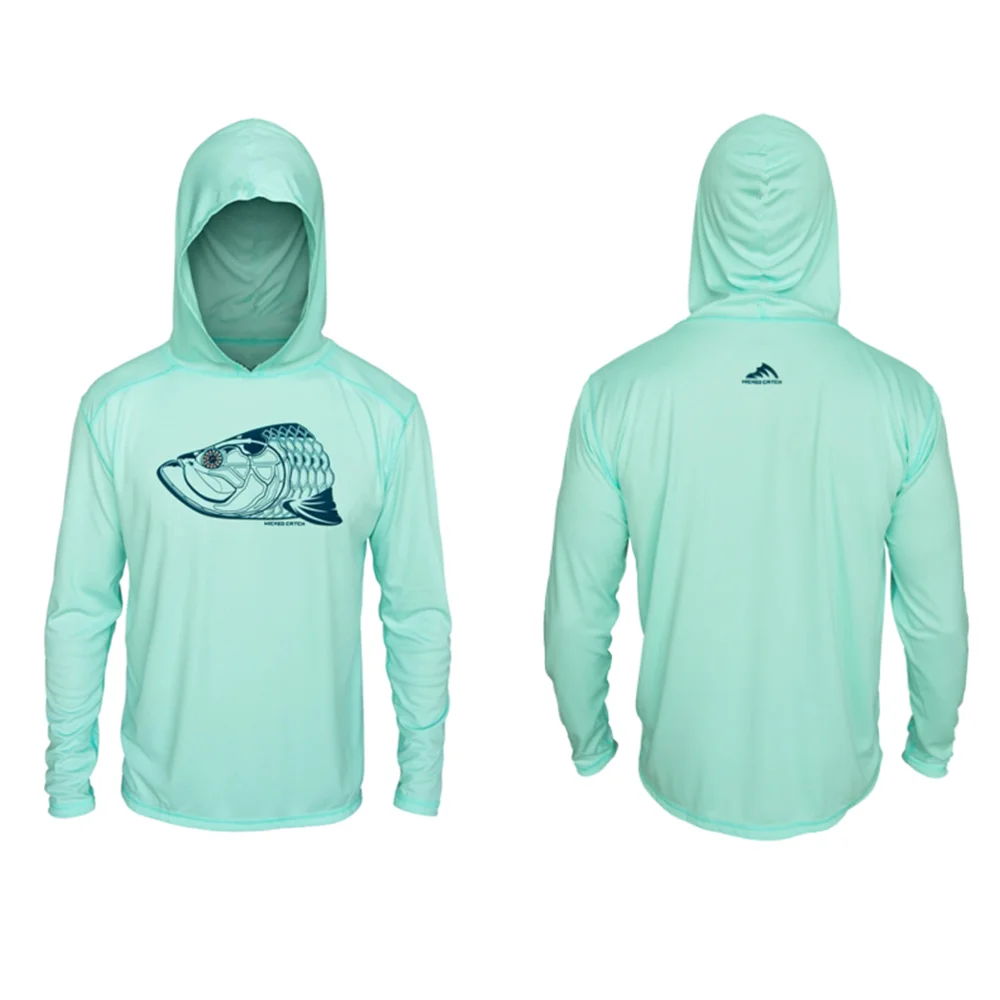 Zomer Mannen Prestaties Lange Mouwen Hoodie Vissen Dragen Camisa De Pesca Ademende Vissen Tops Uv-bescherming Zee Vissen Shirt