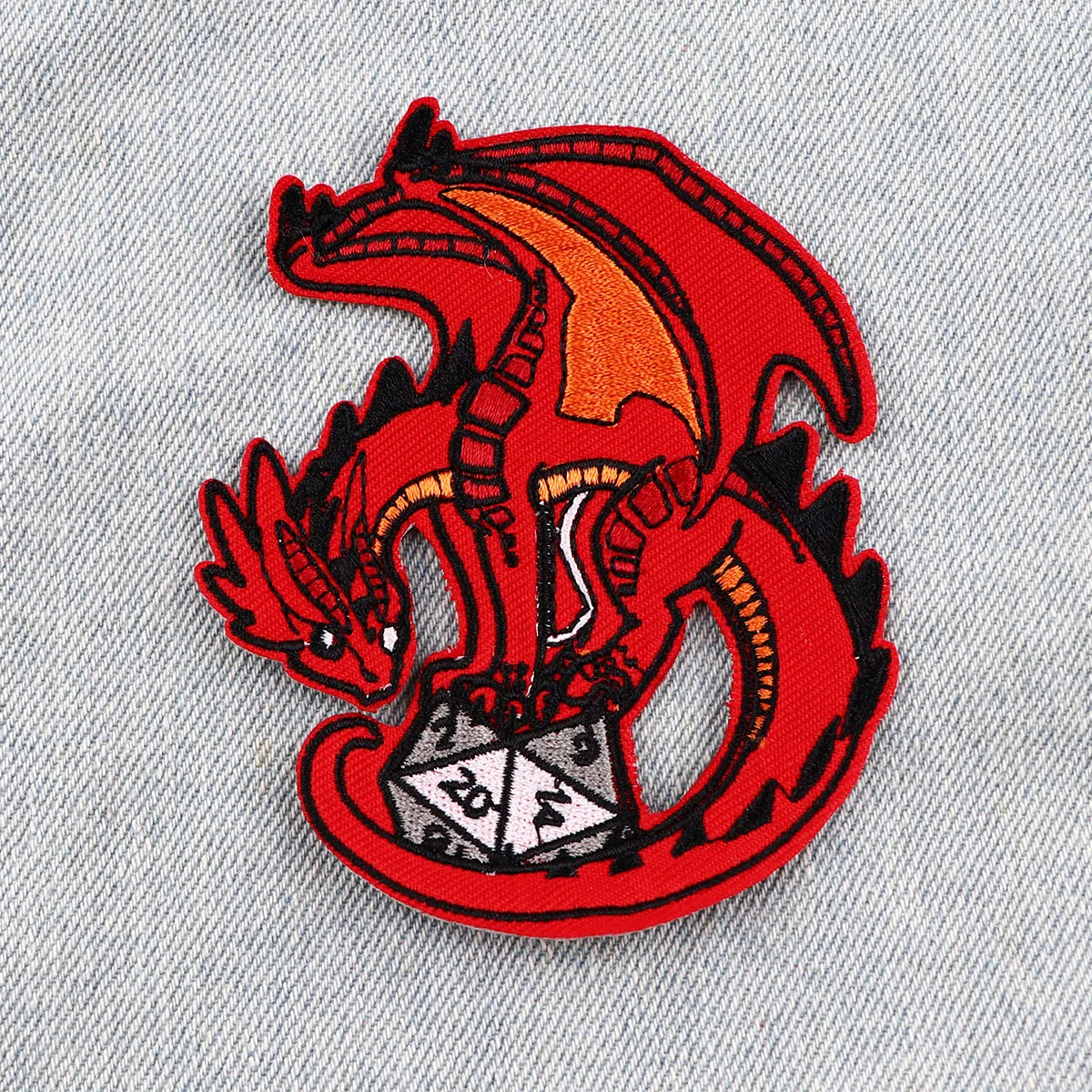 Cartoon Dragon Game Embroidered Patch for Clothing Jackets Thermoadhesive Patch DIY Iron on Patch Applique Sticker Accessories