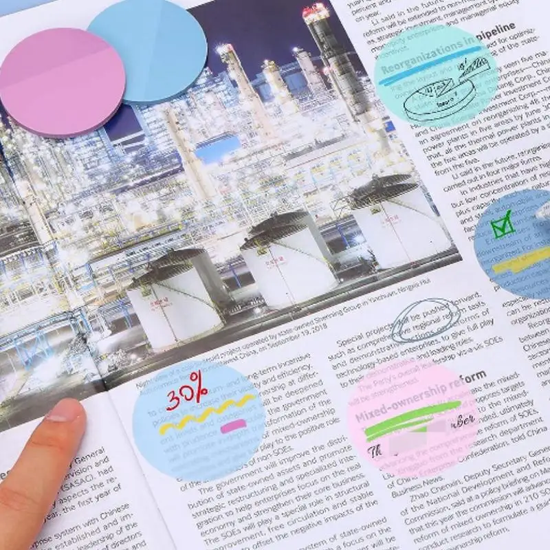 منصات مستديرة ذاتية اللصق ، لاصقة ملونة زاهية ، وسادات ملونة ، لوحة قوية ، 360 قطعة