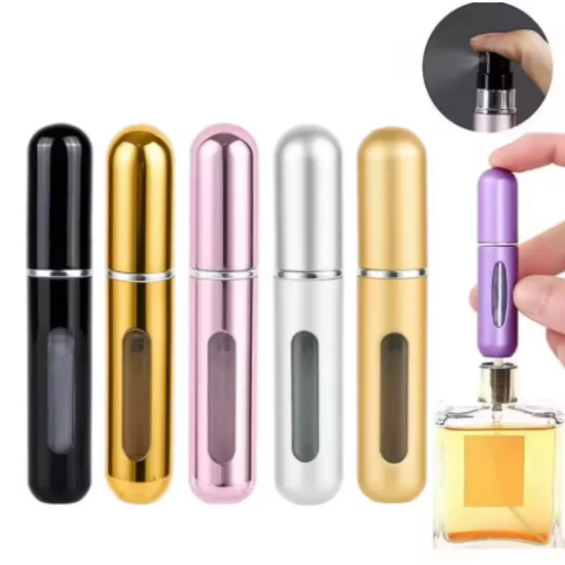 1/3/5/10pcs 5ml Perfume Refill Bottle Perfume Dispenser Mini Refillable Spray Jar Pump Empty Cosmetic Atomizer for Travel