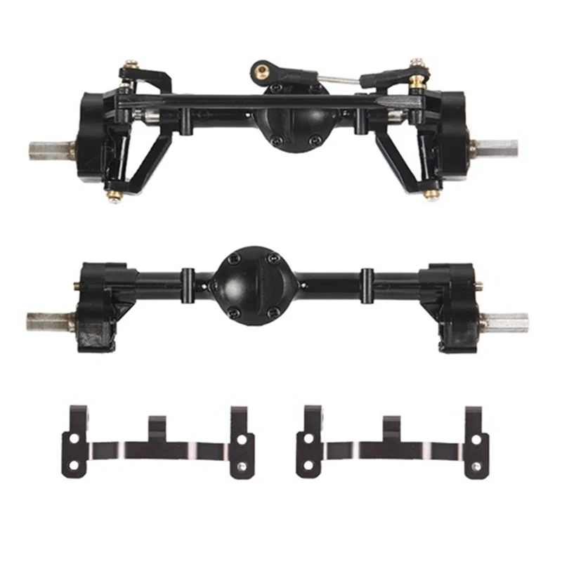 Front and Rear Portal Axle with Metal Link Rod Mount Base for MN D90 MN-90 MN98 MN99S MN45 1/12 RC Car Upgrade Parts-SPMI