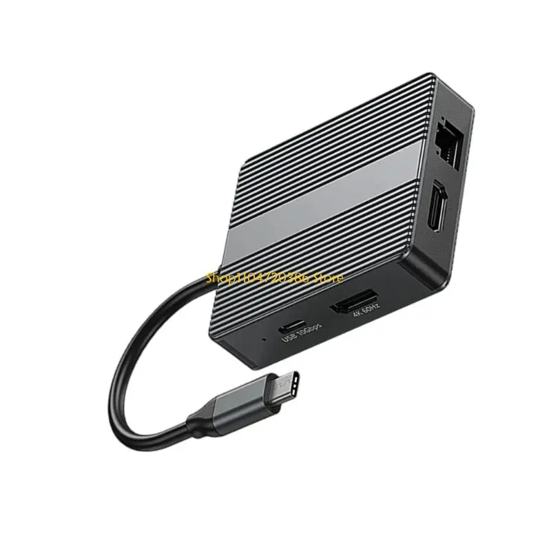 K0EA USB C 7 في 1 USB3.2 محول المحطة C محطة إرساء الكمبيوتر المحمول مع 4K 60Hz HDTV RJ45 Ethernet شحن سريع