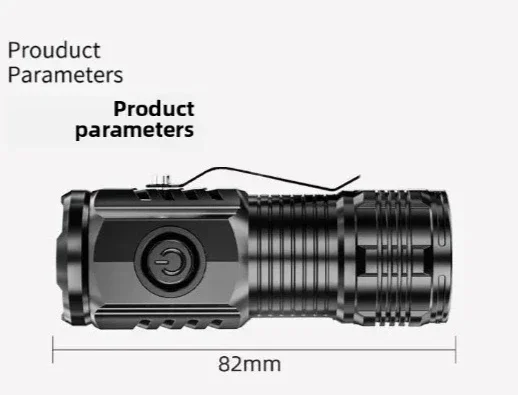 Portable Mini LED Flashlight Powerful 3*Wick Small Pocket Torch USB Rechargeable Strong Light Lantern Super Bright Cap Clip Lamp