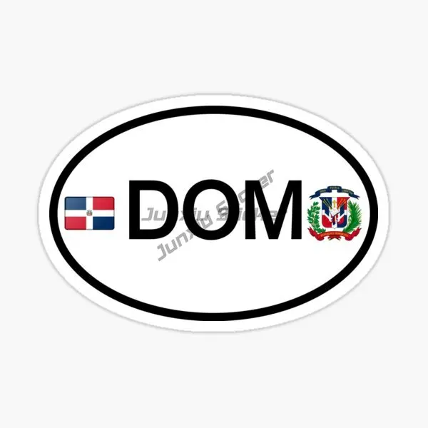 Adesivos de PVC com a Bandeira Dominicana para Carro, Van, Caminhão, Moto, Janela, Capacete, Acessórios de Decoração