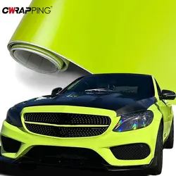 Car Matte Wrap Film Car Stickers Fluorescent Yellow Matte Film Auto Body Decoration Scratch Resistant Waterproof Auto Accessory
