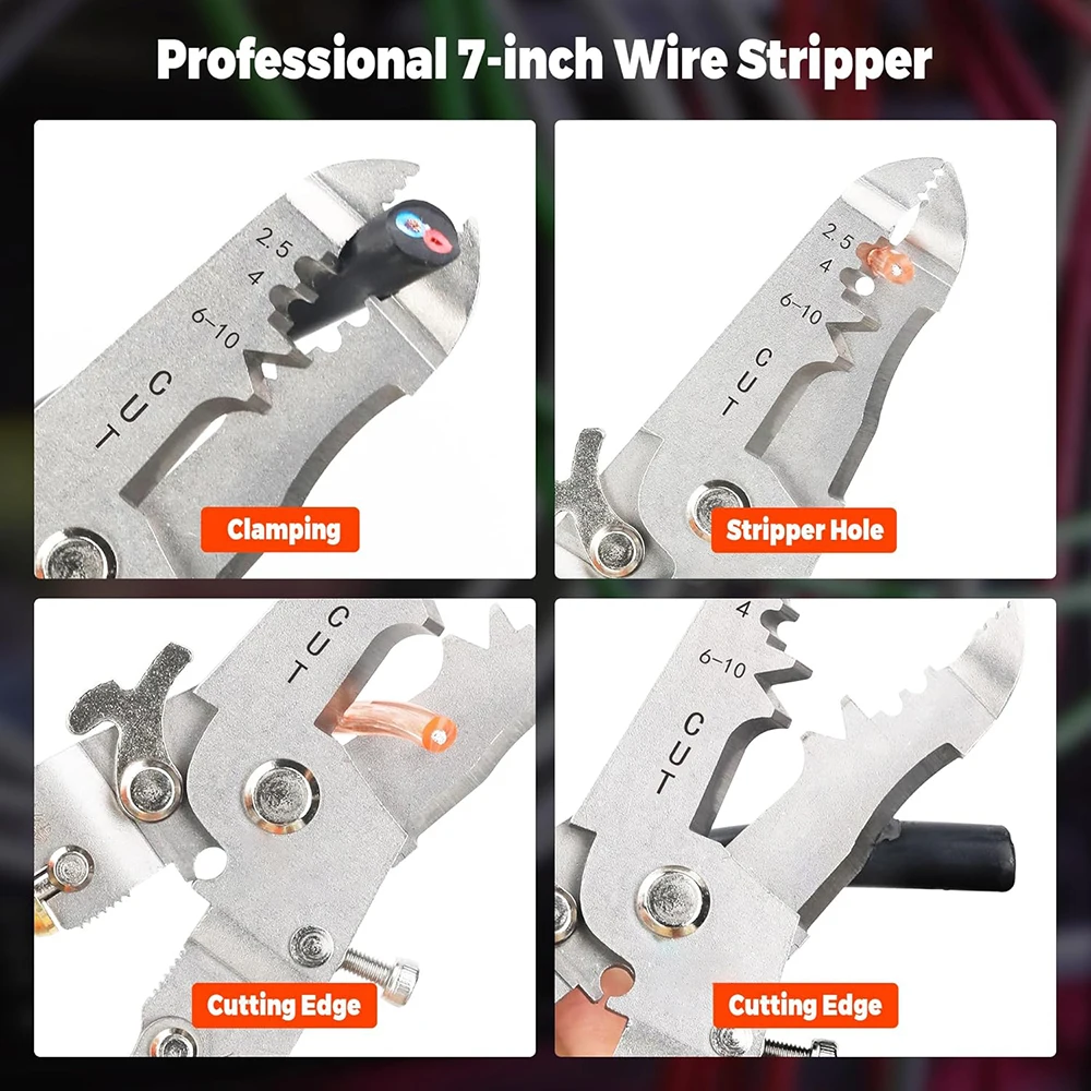 NEW 10-in-1 Wire Stripper Decrustation Pliers Crimper Cable Stripper Cutter Multifunctional Wire Repair Tool Pliers Hand Tools