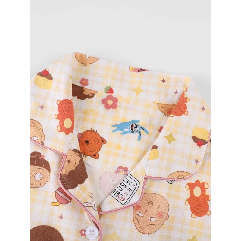 شعبية أنيمي تشيبي ماروكو تشان بيجامة رقيقة المرأة الصيف قصيرة الأكمام مجموعة تي شيرتات قصيرة للأطفال لطيف منقوشة kawaii الفتيات ملابس المنزل #2