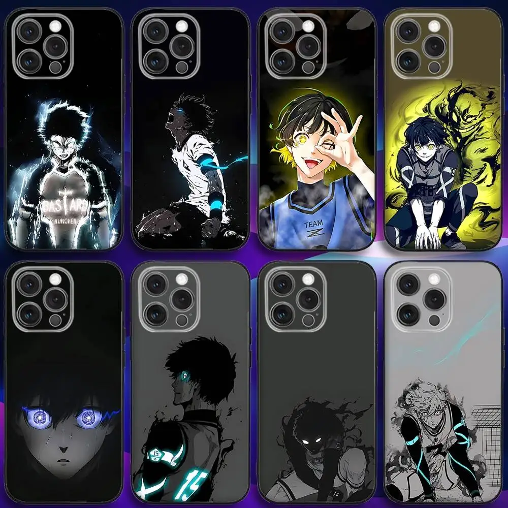 

B-Blue Comics L-Lock Phone Case For iPhone 17,16,15,14,13,12,11,Pro,Max,Plus,X,XS,SE4,E,Mini,Soft Black Case