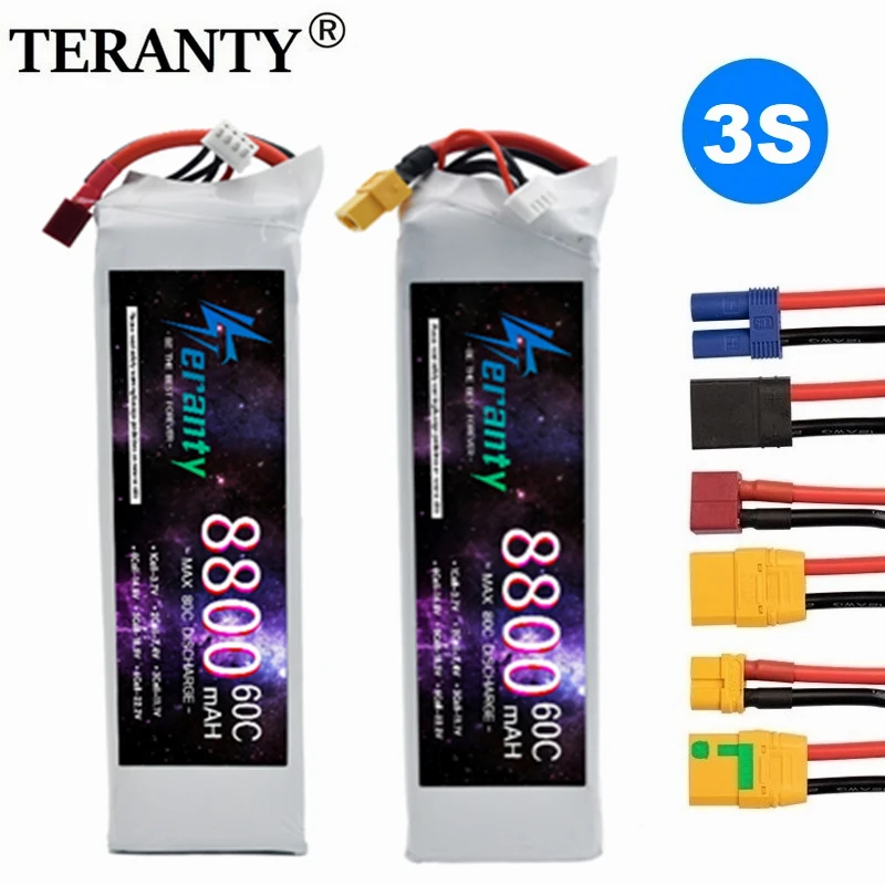 TERANTY 3S Battery 60C 11.1V 8800mAh Lipo Battery With XT60 XT90 T For RC Drone Helicopter Quadcopter FPV Racing RC Battery