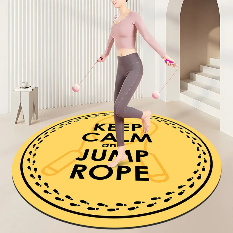 Jump Rope Yoga Mats, Shock-Absorbing Mat, Silent Rug, Aerobic Fitness Exercise Rugs, Non-slip, Soundproof, Sports Room