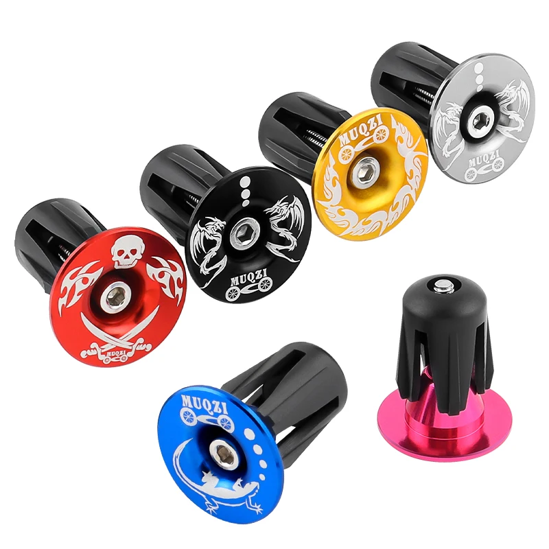 MUQZI Handlebar End Caps Bike Aluminum Handle Bar End Plugs MTB Road BMX Bicycle Handlebar Plugs