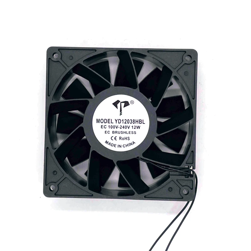 Boosting EC12038 110V-240V Wide Voltage Universal Cooling Fan 12cm AC 220V High Airflow Power Supply Cabinet Ventilation Fan