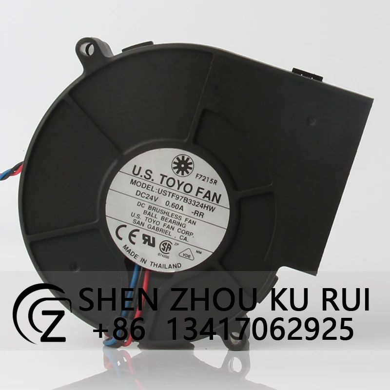 USTF97B3324HW Case fan DC24V 0.60A EC AC Turbine 97X94X33MM 9CM 9733 Axial Flow Centrifugal Exhaust Blower Cooling Fan