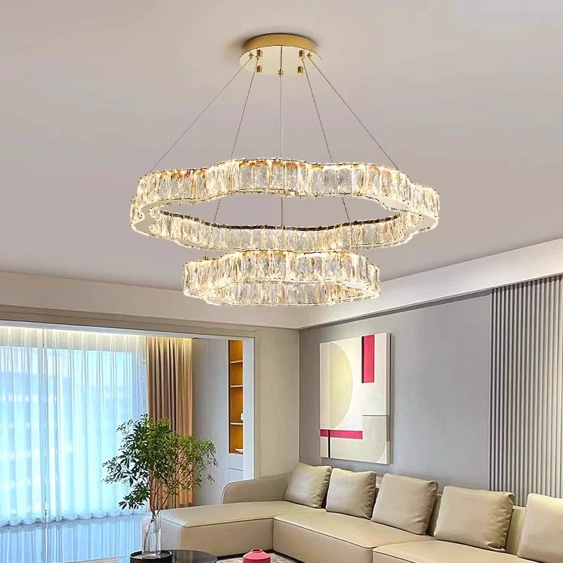 

Nordic Home Decoration Led Pendant Lights Luxury Crystal Living Room Chandelier Bedroom Ceiling Light Indoor Art Lighting Lamp