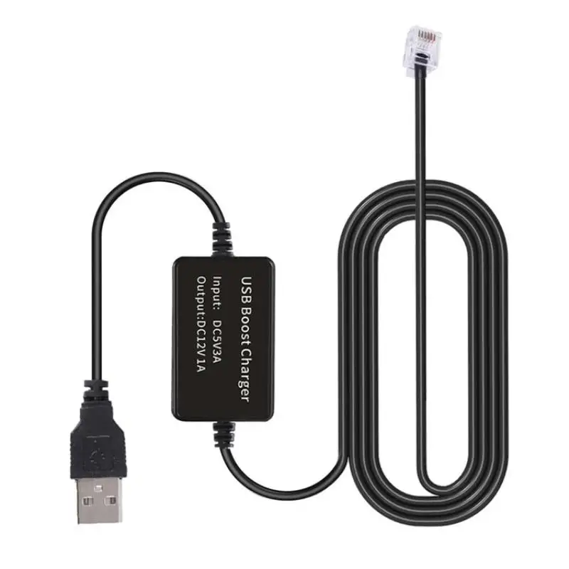 USB To RJ11 Plug Cable USB To RJ11/DC55X21 Radar Detector Power Cable USB Plug Connect To Car Charger For Most Radar