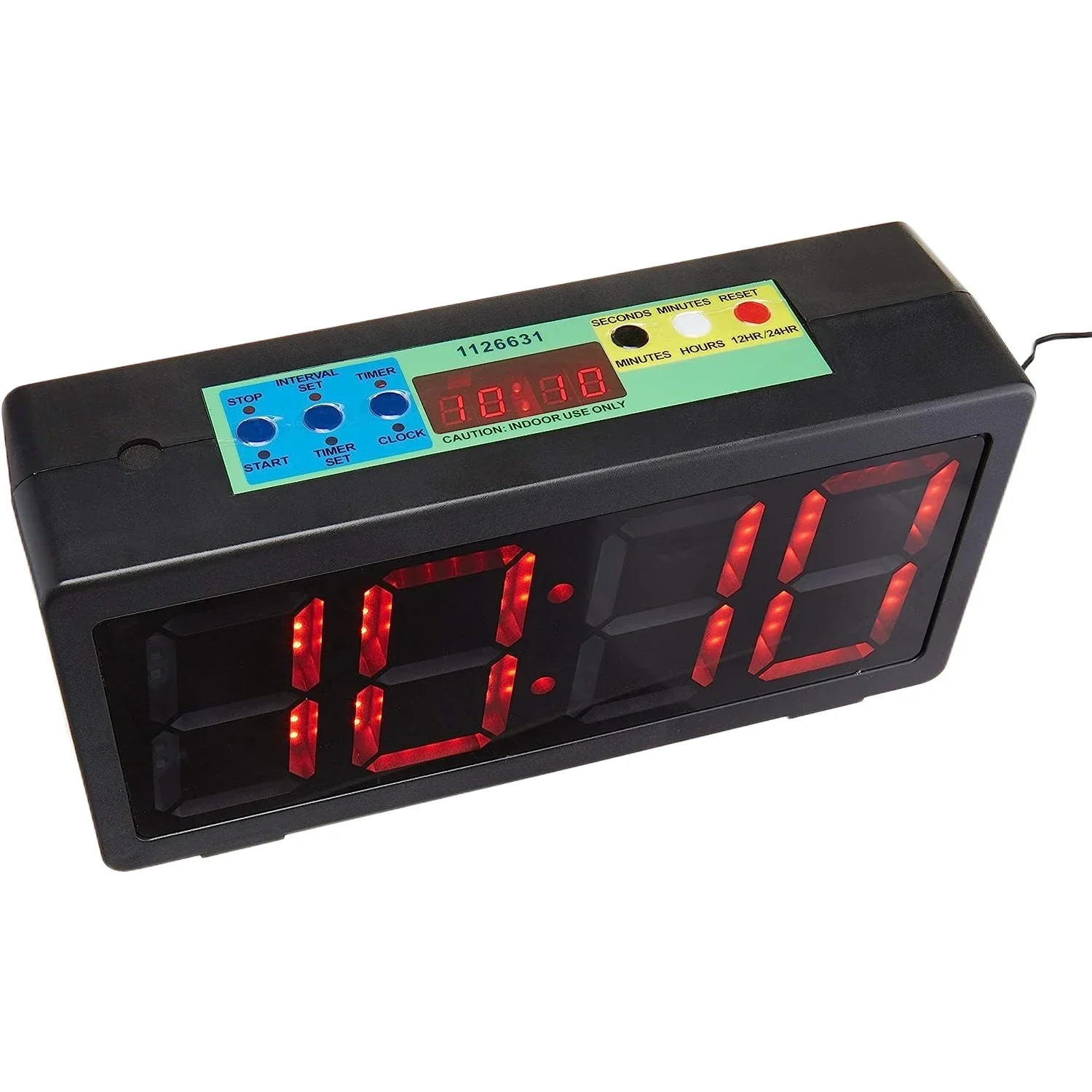 WC 200 LED Count Up Down C Interval Timer Stopwatch for Home Gym Fitness 4 in Numbers ble Alert