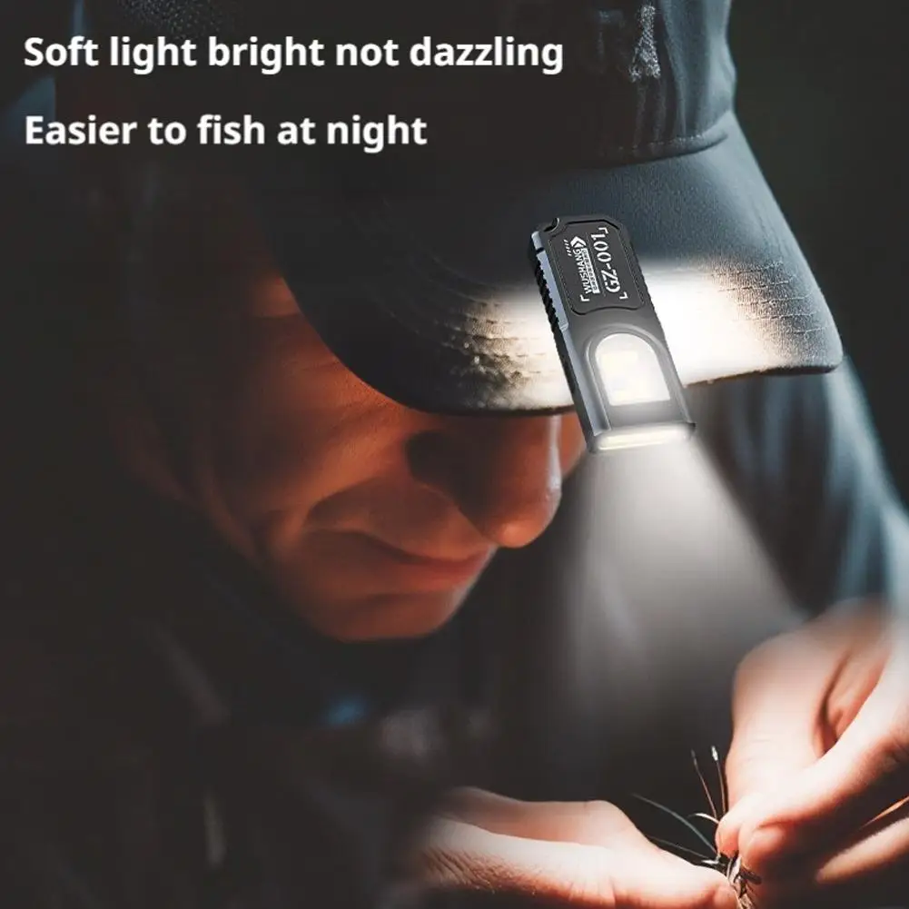 

Keychain Flashlight Ultra Bright Rechargeable Mini LED Work Light, Key Ring Light With Clip For Outdoor, Emergency, DIY