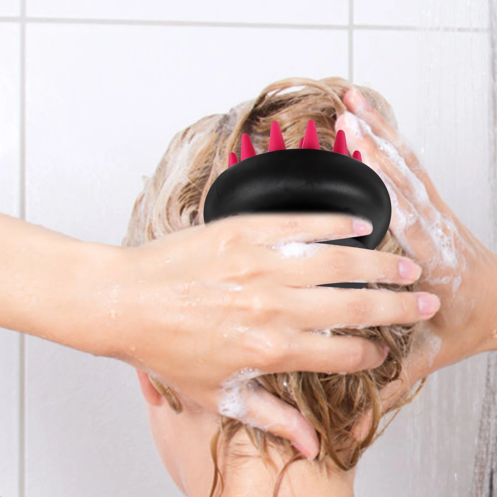 

Black Shampoo Shower Scalp Massager Hair Exfoliate Scrub Small Anti Dandruff Hair Shower Brush Cleaner Design