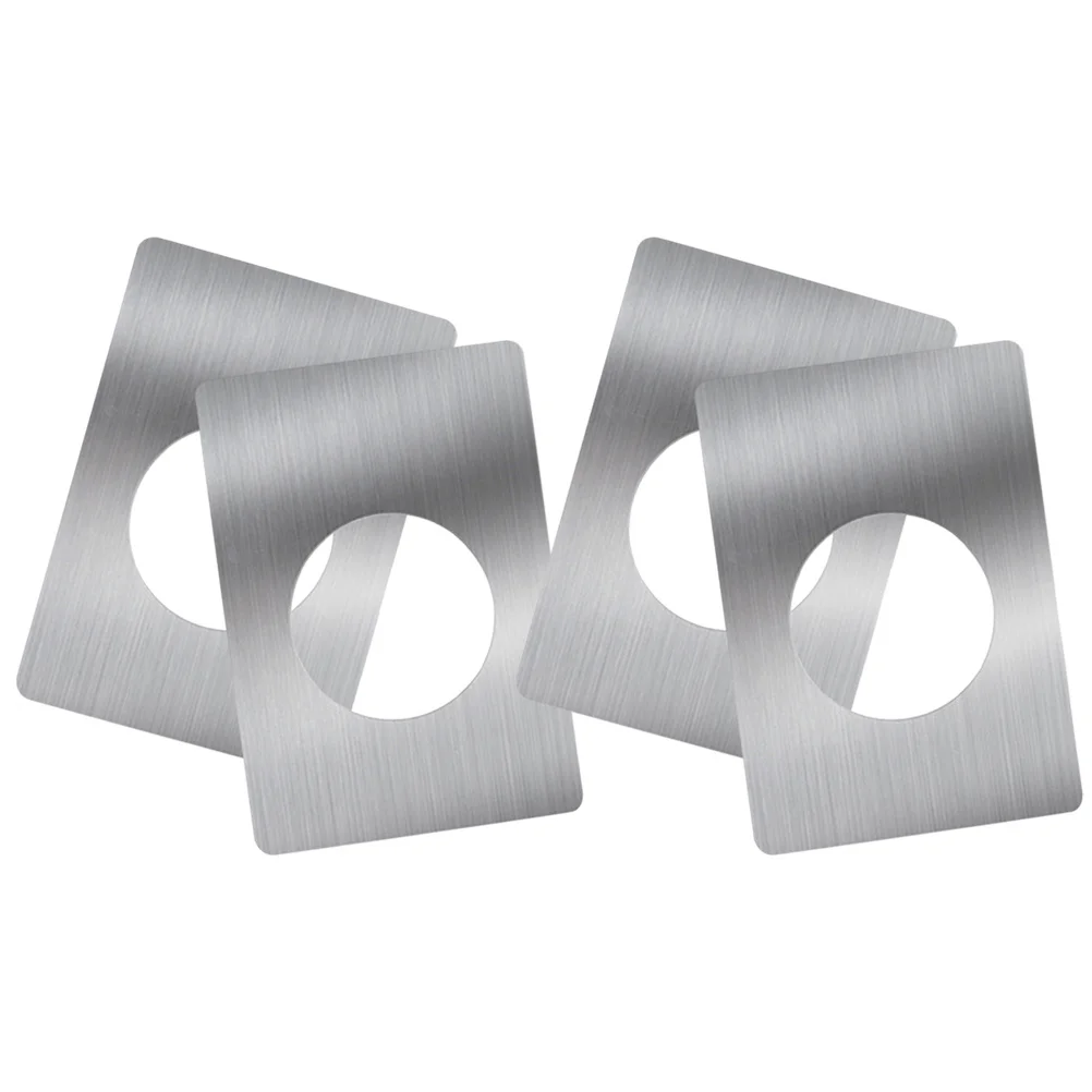 Plaques de réparation de serrures, couvercles de renfort de porte en acier inoxydable pour Kit de mise à niveau de sécurité de porte d'entrée 4 pièces