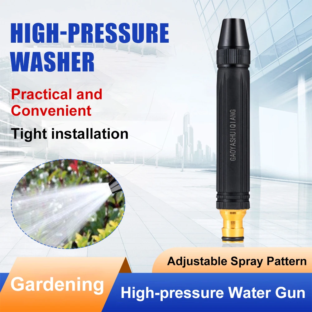 

High-Pressure Water Gun Direct-Spray Nozzle Home Use Car Wash & Garden Cleaning Spray Gun Lawn Irrigation Hose Nozzle