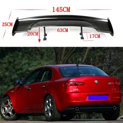 GT style ABS Glossy black spoiler universal sedan spoiler For ALFA ROMEO 159 Car Styling