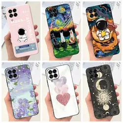 For Samsung Galaxy M33 M53 5G Case Cute Astronaut Flower Cover Soft Silicone Phone Case For Samsung M33 M53 SM-M536B M336B Coque