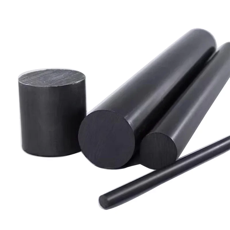 Various Sizes PVC Rod Black Plastic Engineering Round Bar Billet Spacer