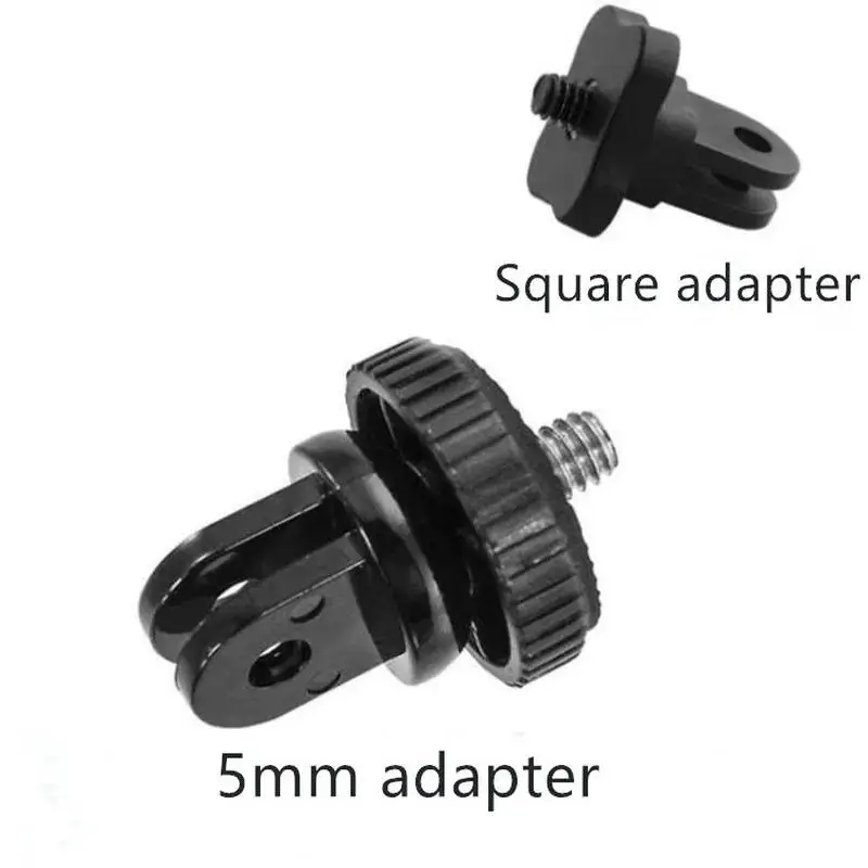 Adaptador de montaje de cámara para GoPro Hero 7, 6, 5, 4, Sony, 4K, Xiaomi, cabeza de tornillo de 5mm, adaptador de trípode cuadrado, accesorios de cámara de acción, 2 uds.