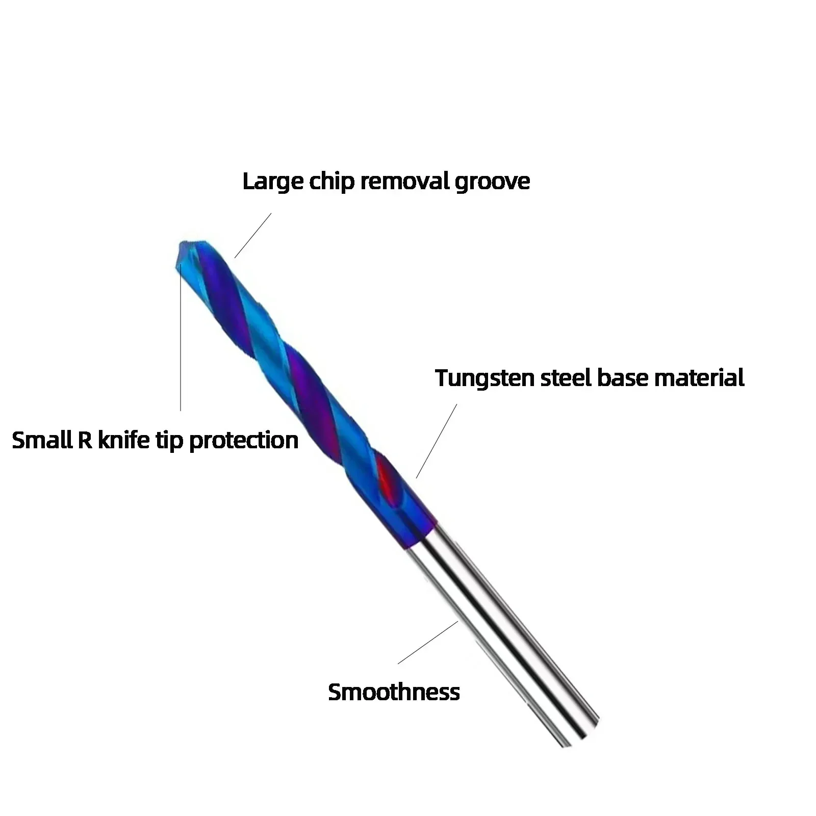 Imagem -04 - Broca de Carboneto de Broca de Torção Revestida Azul Nano Ferramenta de Rebarbação de Metal Endurecido Ferro Fundido Hrc65 ° 1-9 mm Aço Inoxidável