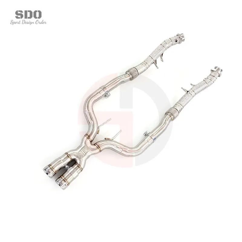 Tuning No Cat Downpipe Exhaust for -S65 V12 6.0 2007-2019 Stainless Steel Supersport X Pipe DownPipe Exhaust