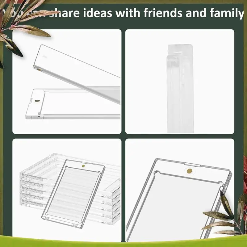 

New-10 Pcs 130 Pt Acrylic Magneticcard Holders 4.33X2.87 Inch Card Holder Clear Card For Sports Baseball Storing Displaying