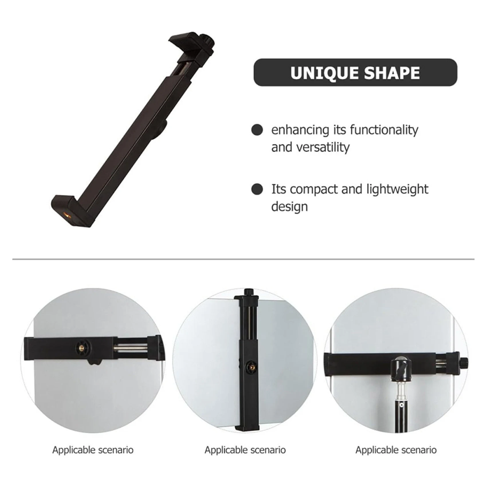 2X Tablet Holder For Tripod Mount Adapter For Tablet Black Tablet Holder For Monopod Tablet Attachment For Tripod