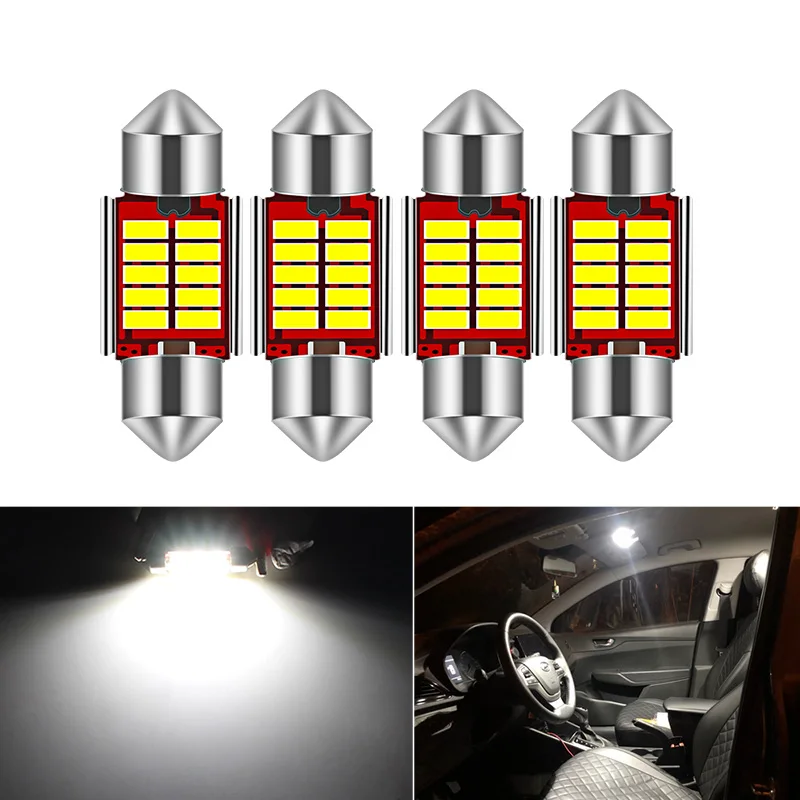 

4 шт. 31 мм светодиодная гирлянда для внутреннего освещения автомобиля DE3423 DE3175 C5W Лампа купольной карты багажника для Mazda 2 3 5 6 2012 2013 2014 2015