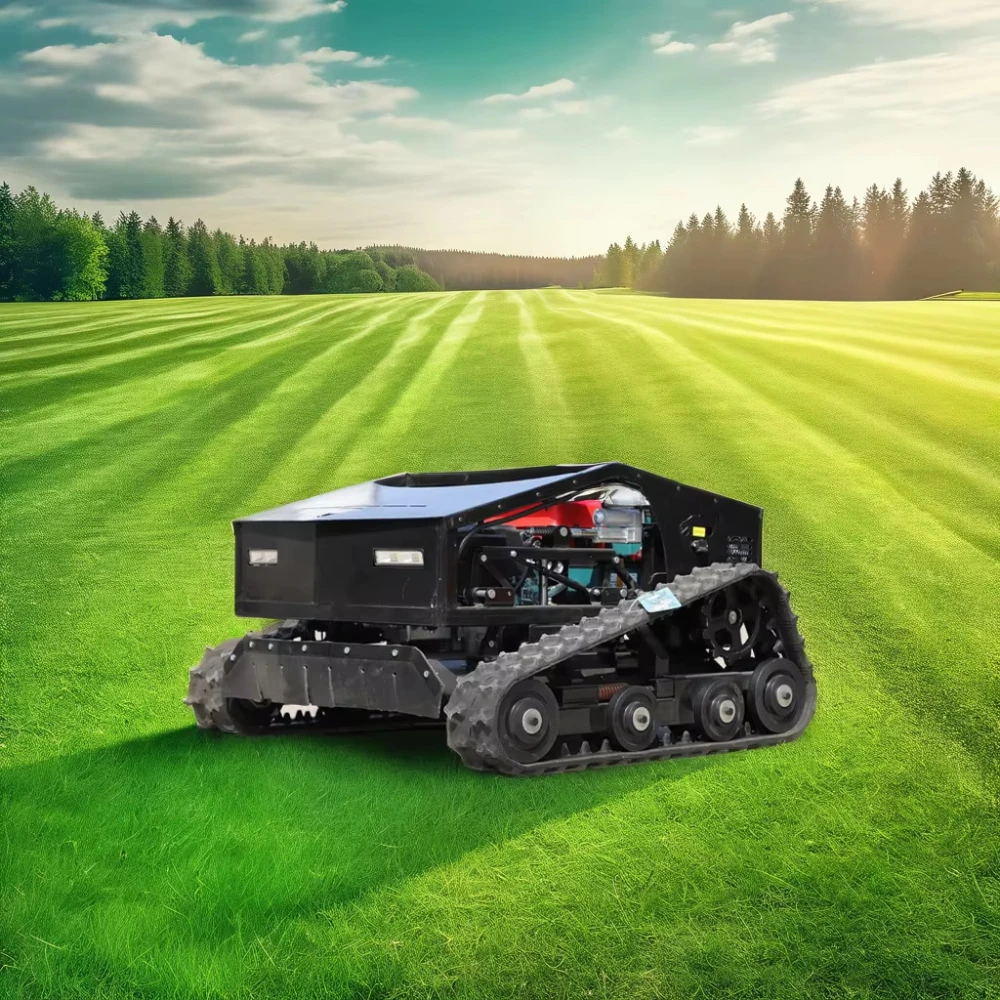 Mesin Pemotong Rumput RC Heavy Duty dengan Kecepatan 5KM/Jam, Mesin 224cc, Fungsi Start Remote Pintar & Stop Darurat