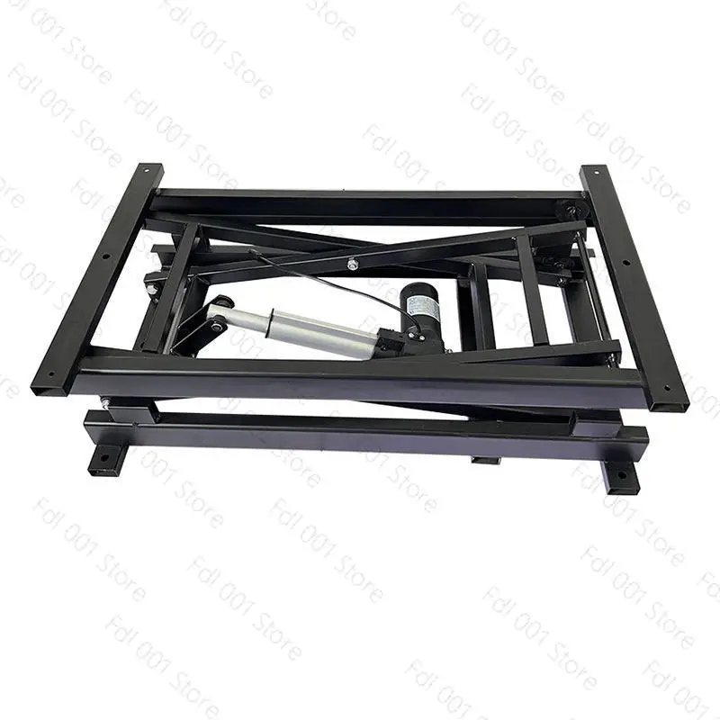 Electric Height Adjustable Table - Remote Control Lift Mechanism for Coffee/Dining Desk, Foldable Iron Frame