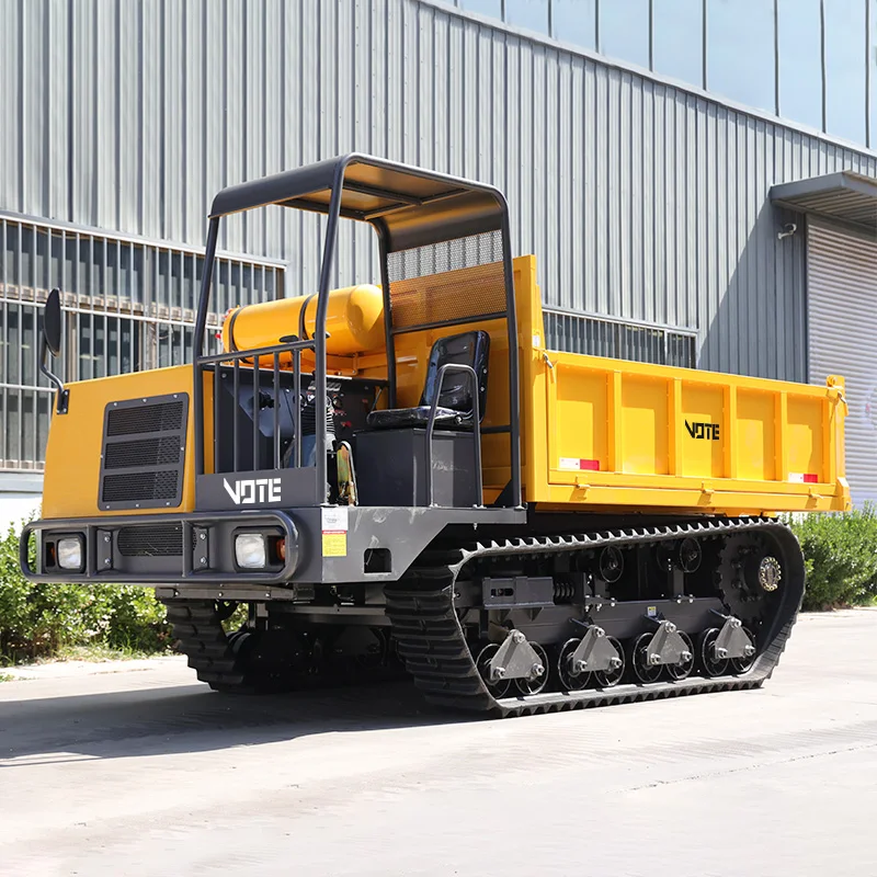 Alta calidad China Dumper Mini 4x4 Oil Palm Farm Transporter Mini Dumper 1 tonelada 2 toneladas portador sobre orugas con oruga CE