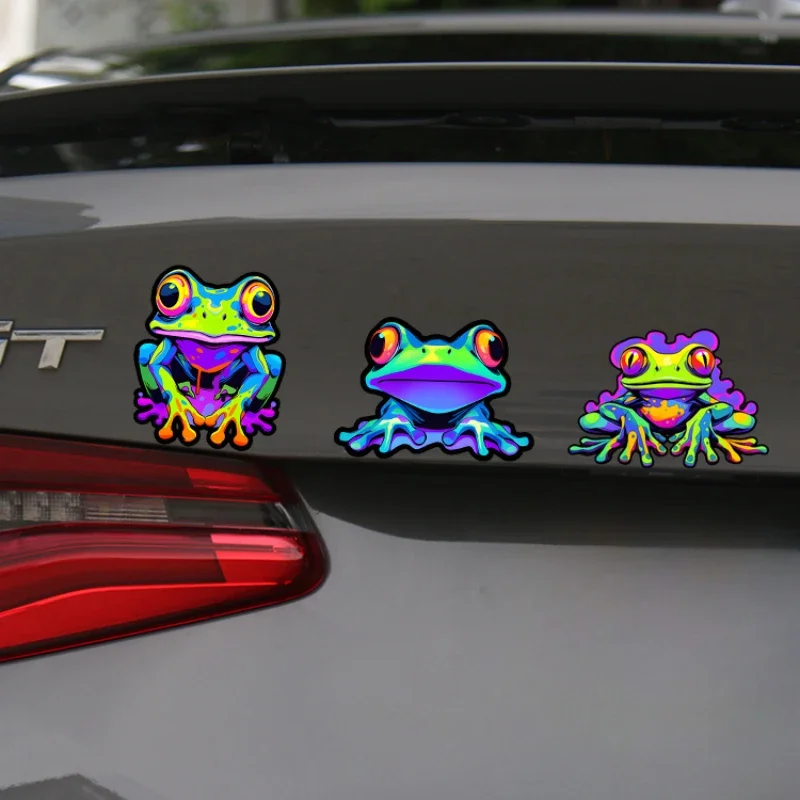 

Frog Motorcycle Stickers Motorbike Fuel Tank Front Cowl Side Panels Helmet Decoration Auto Window Bumper Cartoon Vinyl Decals