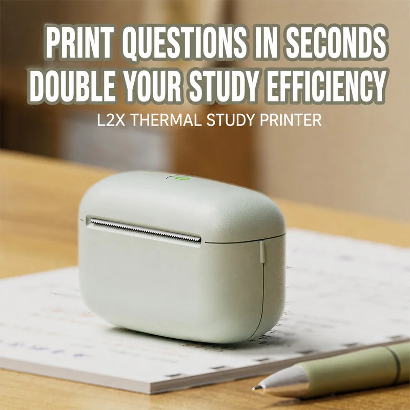 mini Bluetooth thermal printer, includingrolls of paper, suitable for student error questions, notes, diaries, photo