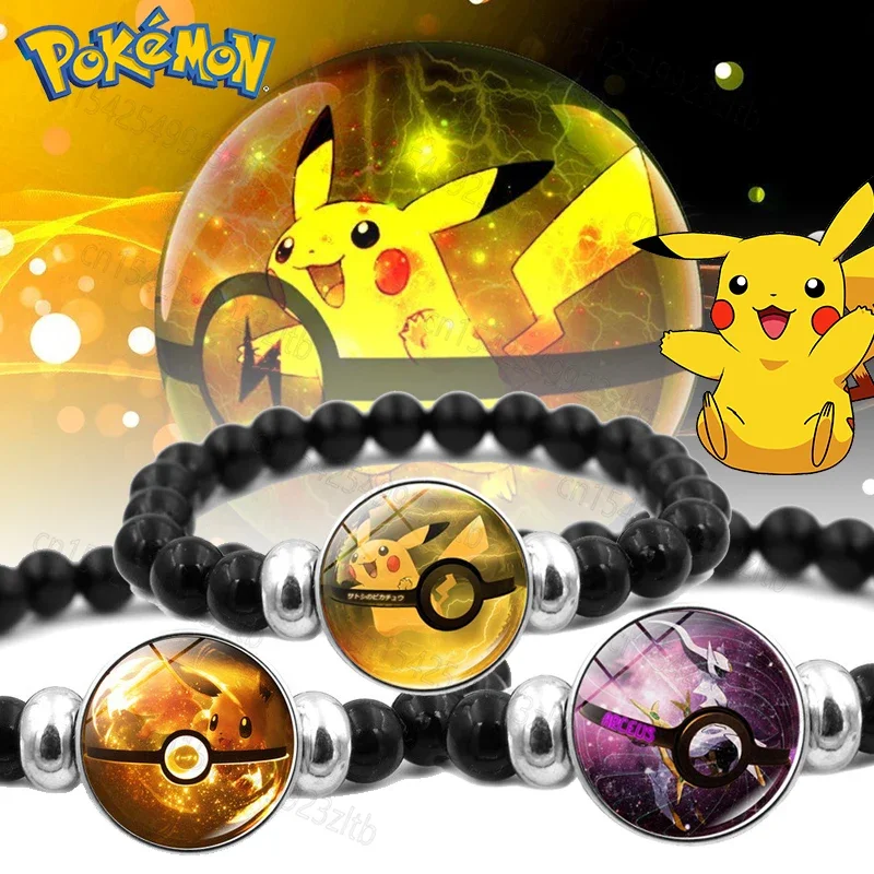 Pokémon Anime Pikachus Bracelets Kawaii Fashion Jewelry Toys Eevelution Eevee  Mewtwo Lucario Cute Cartoon Bracelet Jewelry