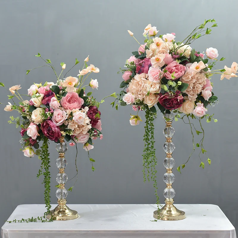 High-quality flower ball silk simulation flower wedding T stage road leads simulation flower wedding supplies layout props